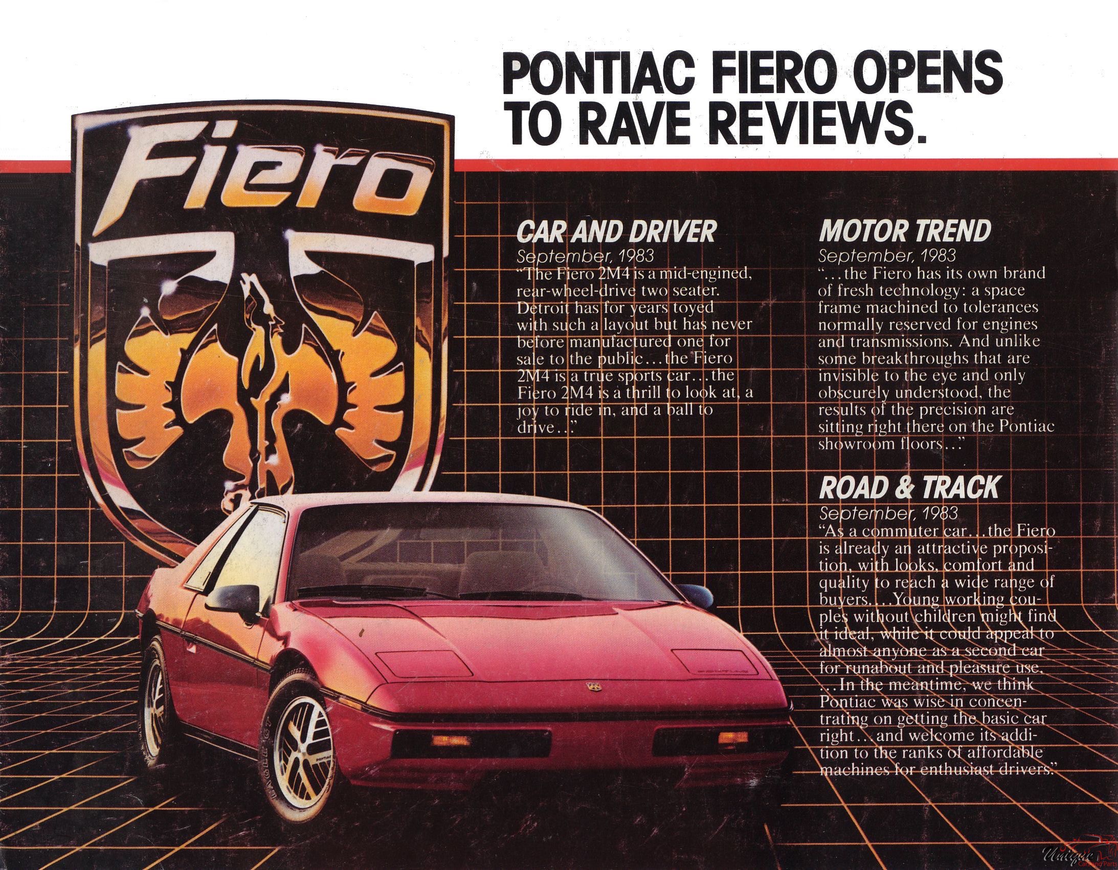 1984 Pontiac Fiero Foldout